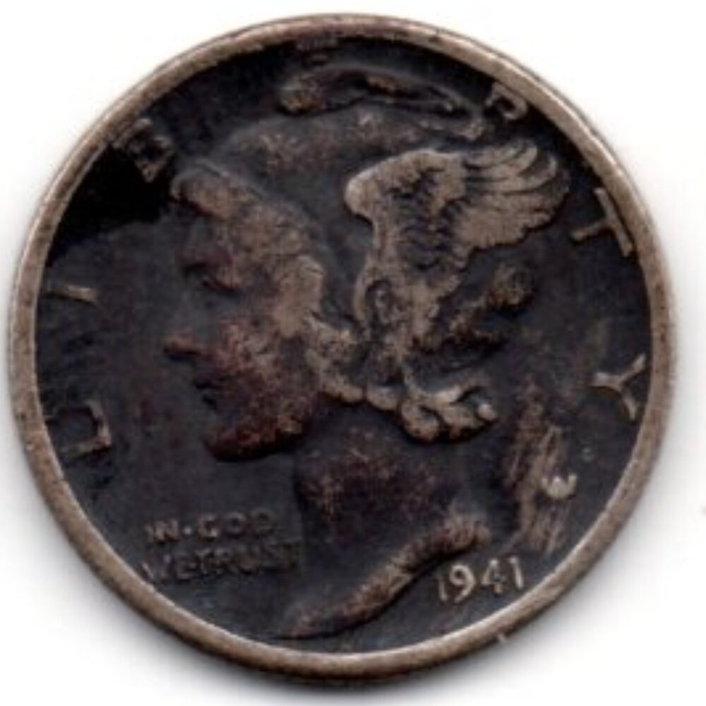 Granny Estate Find - 1941 D Mercury Dime - 90% Silver